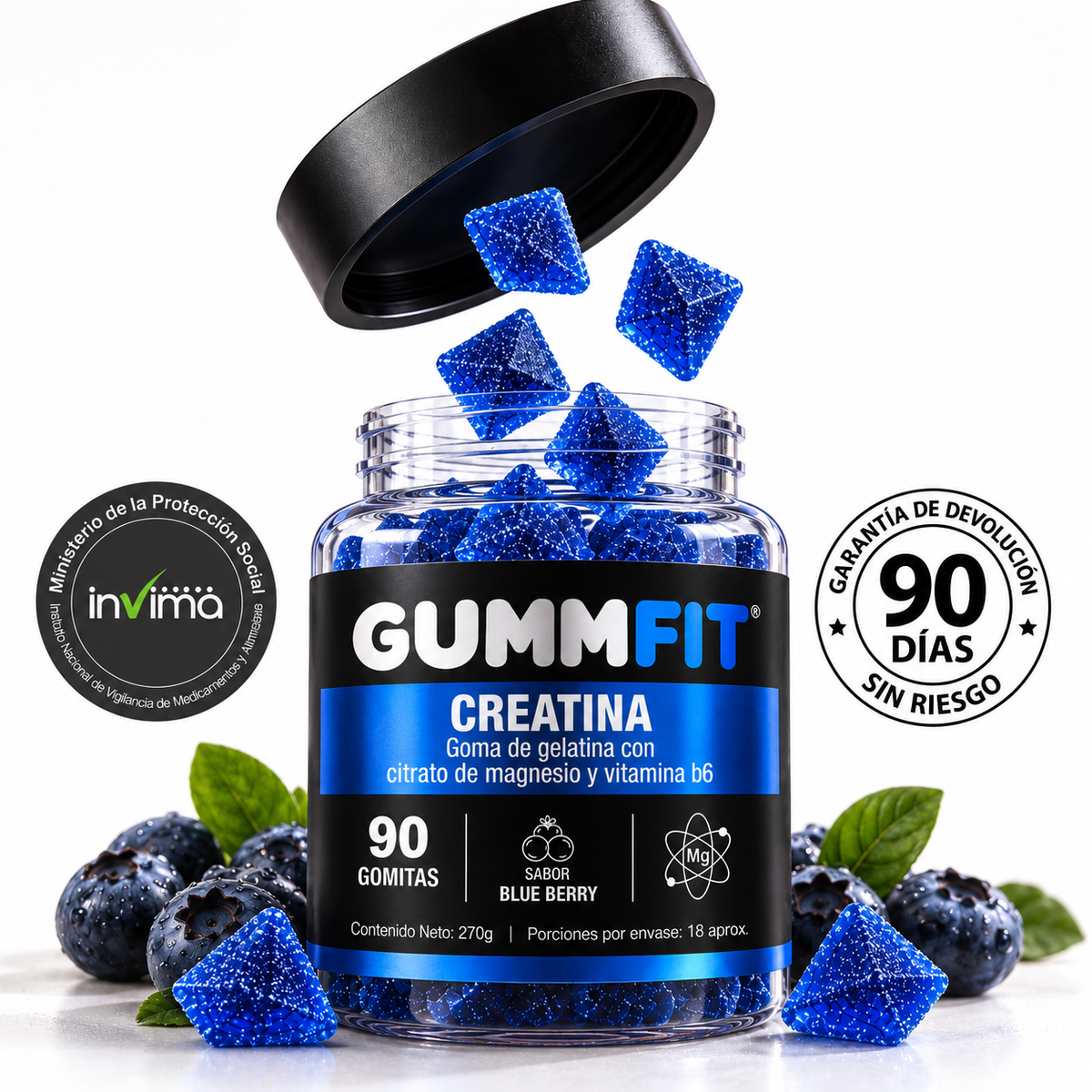 GUMMFIT® Creatina 3 en 1 | Magnesio + Vitamina B6