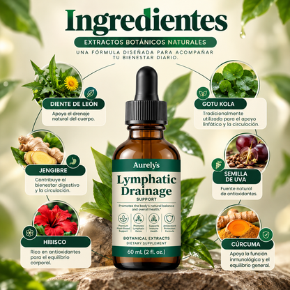 AURELYS DRAIN™
Lymphatic Drainage Support
Apoya el equilibrio natural de tu cuerpo.