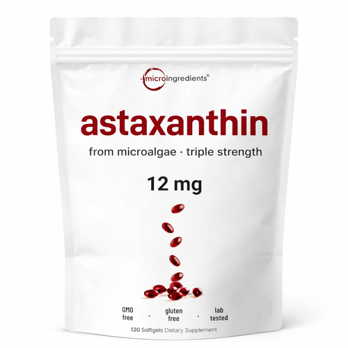 Astaxantina Triple Fuerza 12 mg – Antioxidante Premium de Alta Potencia