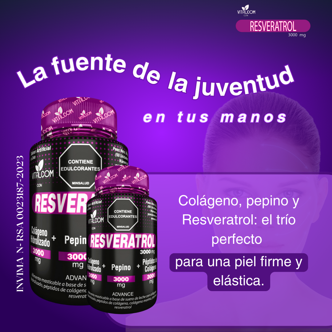 RESVERATROL FRASCO X 60 TBL MASTICABLES  VITALCOM